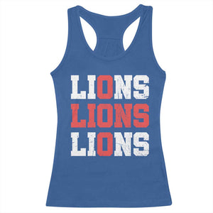 England Lions Soccer English Pride Racerback Tank Top TS11 Royal Blue Print Your Wear