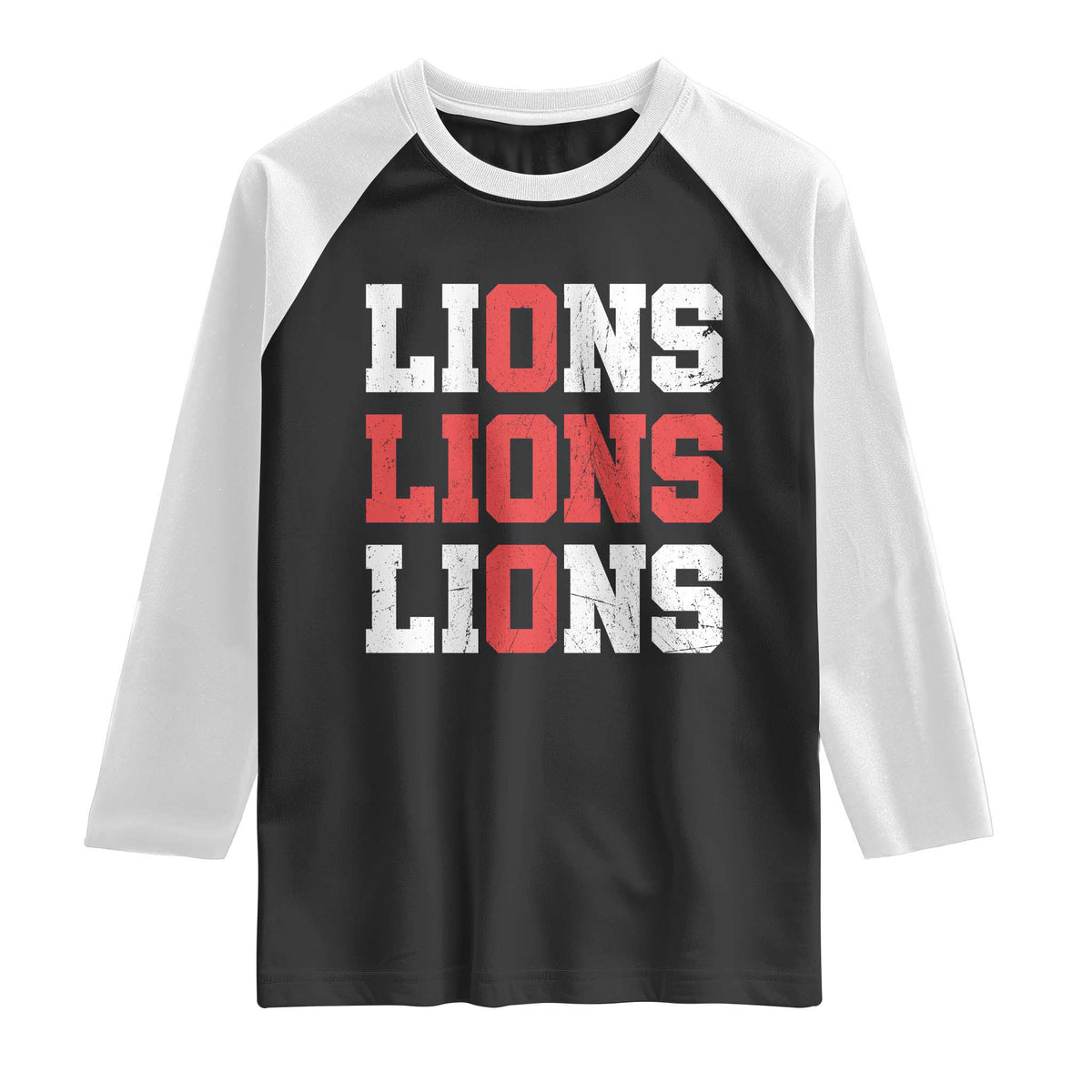 England Lions Soccer English Pride Raglan Shirt TS11 Black White Print Your Wear