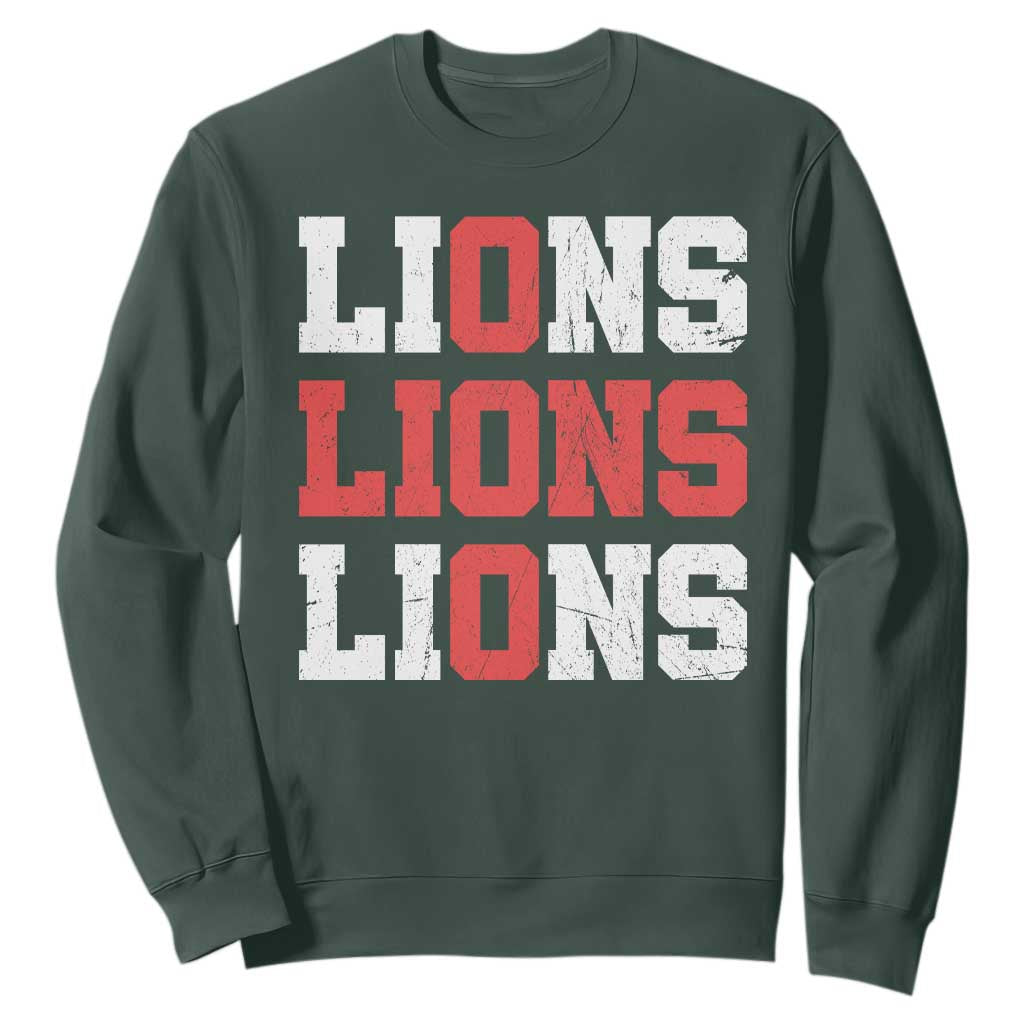 England Lions Soccer English Pride Sweatshirt TS11 Dark Forest Green Print Your Wear