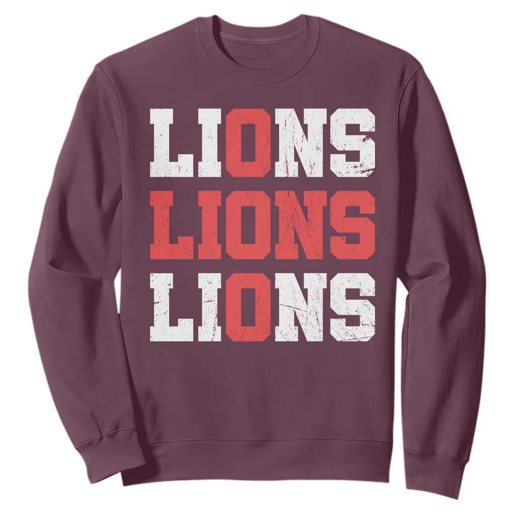 England Lions Soccer English Pride Sweatshirt TS11 Maroon Print Your Wear