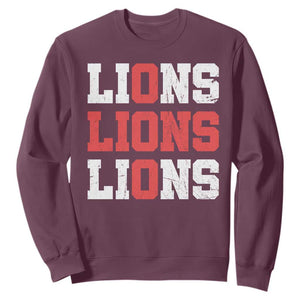 England Lions Soccer English Pride Sweatshirt TS11 Maroon Print Your Wear