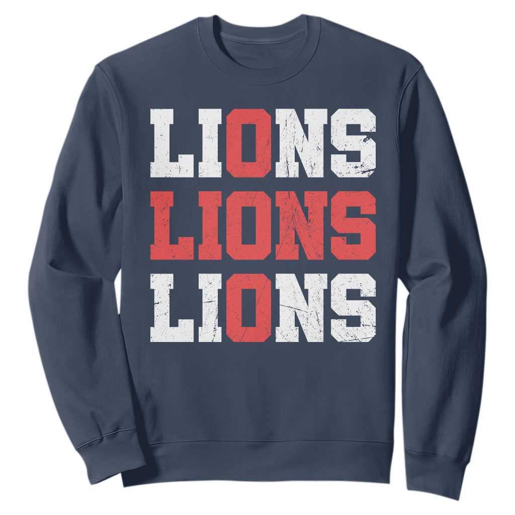 England Lions Soccer English Pride Sweatshirt TS11 Navy Print Your Wear
