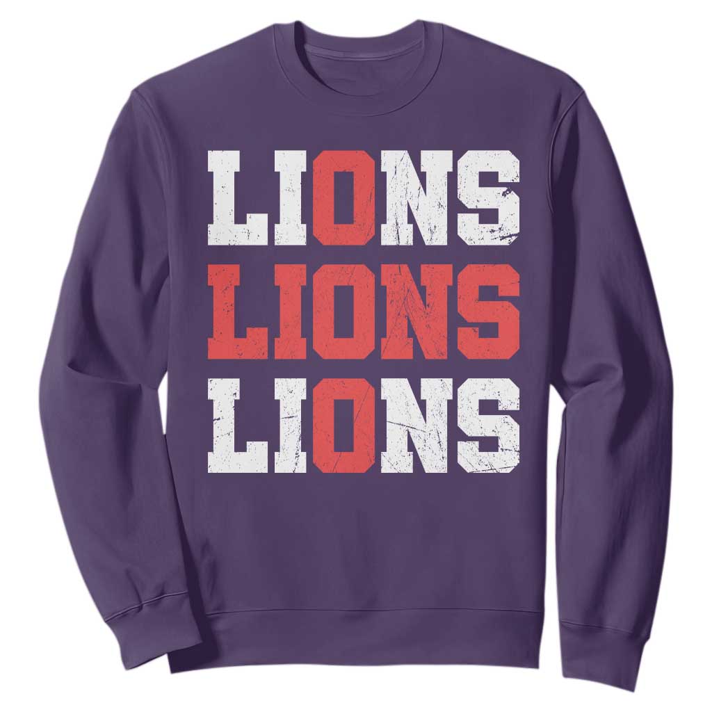 England Lions Soccer English Pride Sweatshirt TS11 Purple Print Your Wear