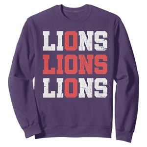 England Lions Soccer English Pride Sweatshirt TS11 Purple Print Your Wear