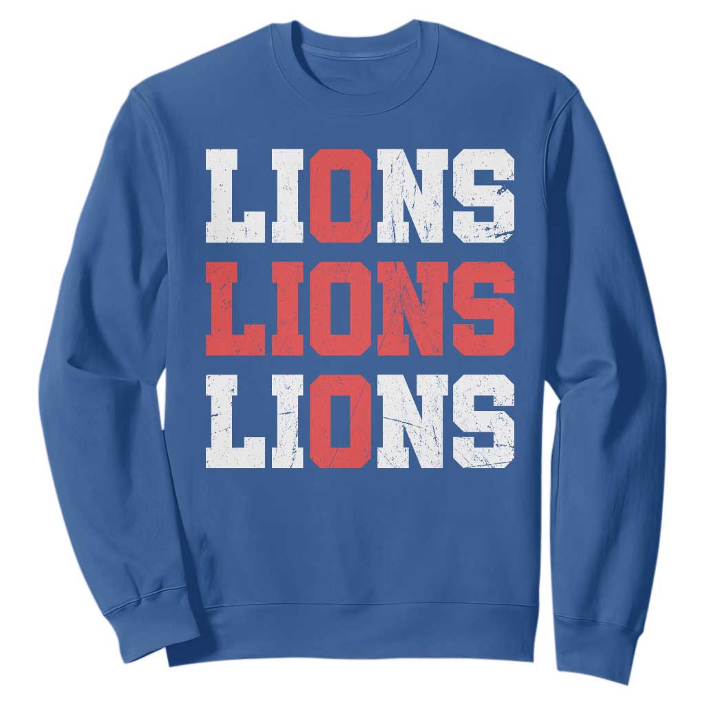 England Lions Soccer English Pride Sweatshirt TS11 Royal Blue Print Your Wear