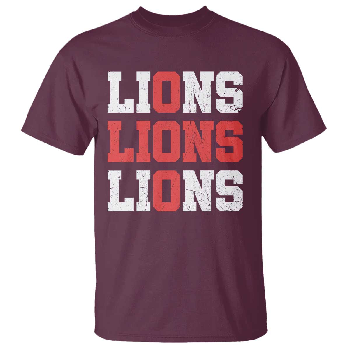 England Lions Soccer English Pride T Shirt TS11 Maroon Print Your Wear