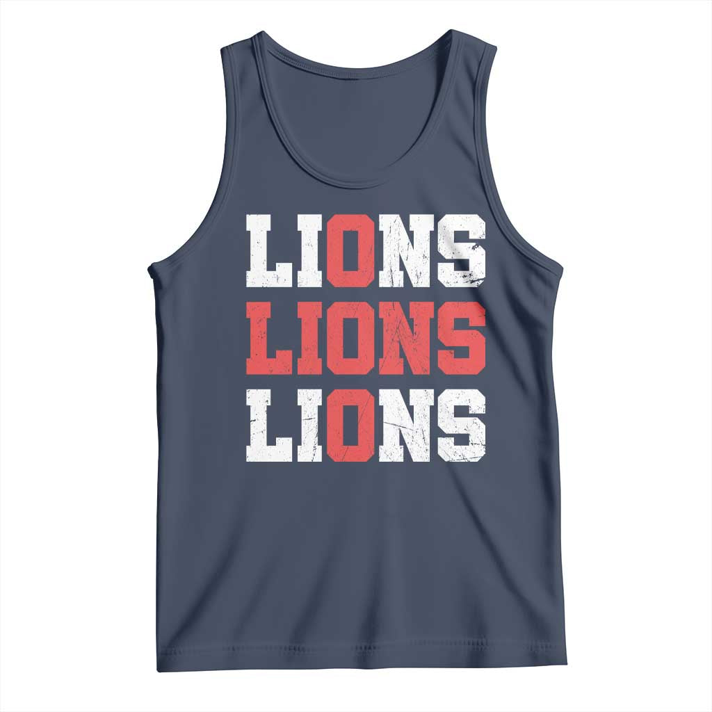 England Lions Soccer English Pride Tank Top TS11 Navy Print Your Wear