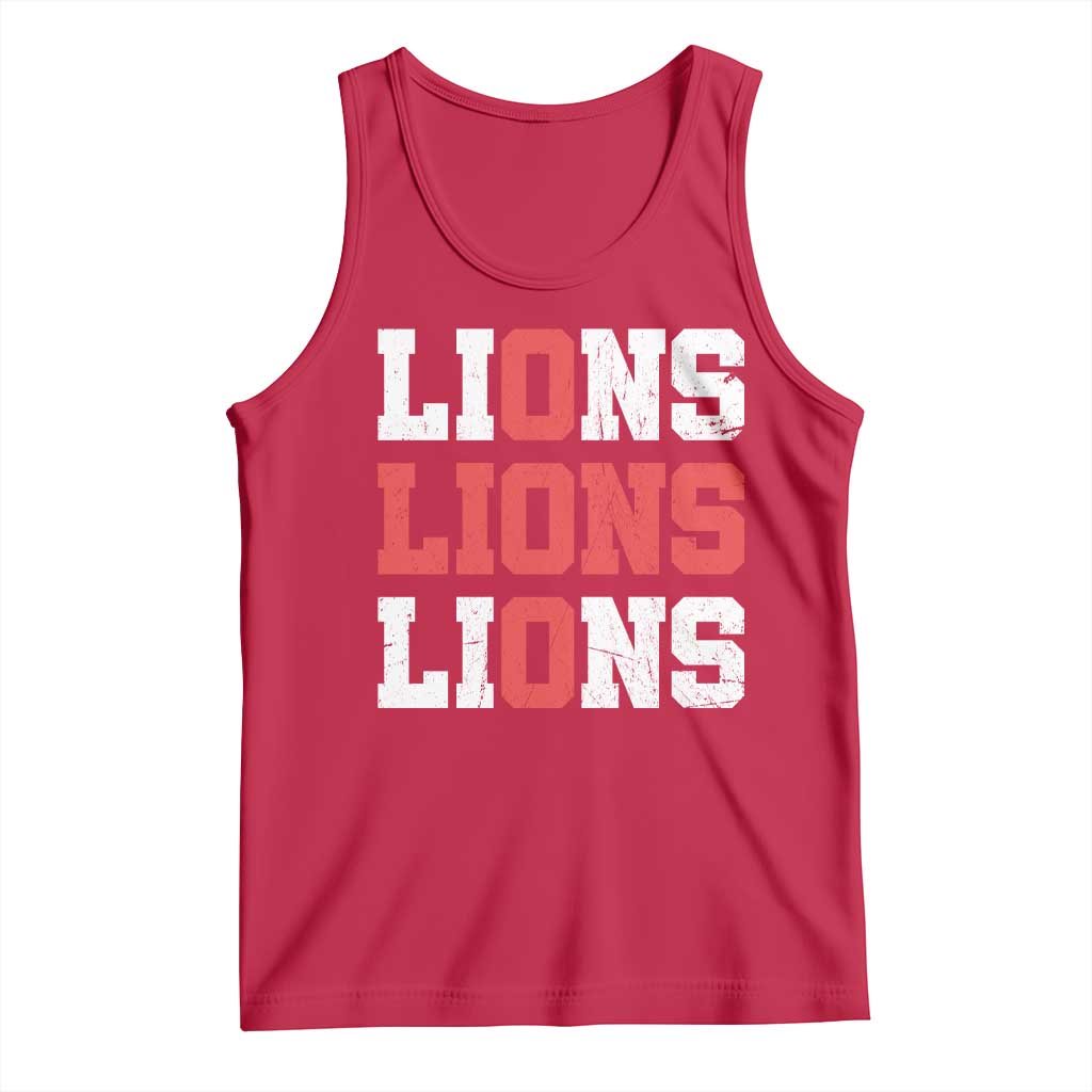 England Lions Soccer English Pride Tank Top TS11 Red Print Your Wear