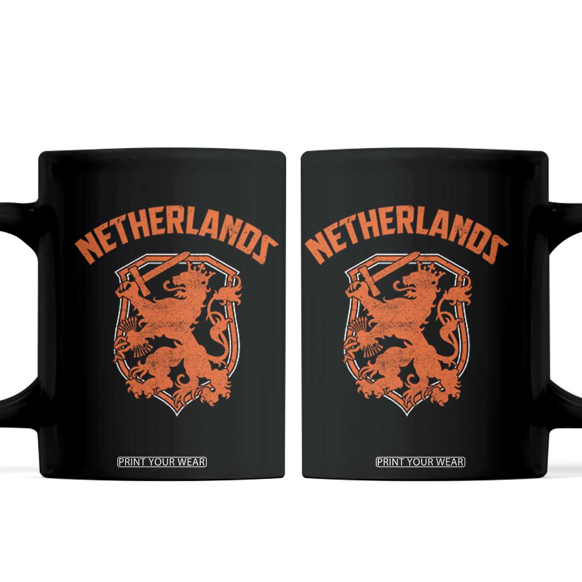 Netherlands Dutch Republic Lion Vintage Holland Crest Coffee Mug TS11 Black Print Your Wear