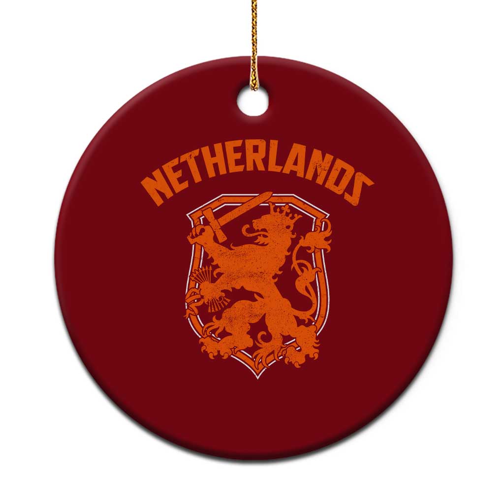 Netherlands Dutch Republic Lion Vintage Holland Crest Ceramic Ornament TS11 1pc Red Print Your Wear