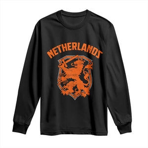 Netherlands Dutch Republic Lion Vintage Holland Crest Long Sleeve Shirt TS11 Black Print Your Wear