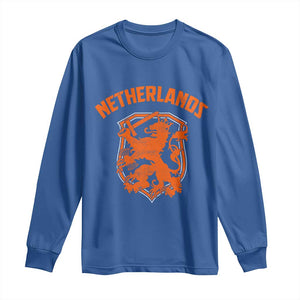 Netherlands Dutch Republic Lion Vintage Holland Crest Long Sleeve Shirt TS11 Royal Blue Print Your Wear