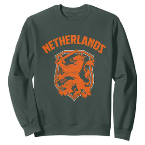 Netherlands Dutch Republic Lion Vintage Holland Crest Sweatshirt TS11 Dark Forest Green Print Your Wear