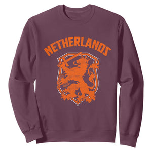 Netherlands Dutch Republic Lion Vintage Holland Crest Sweatshirt TS11 Maroon Print Your Wear