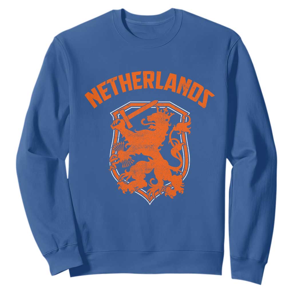 Netherlands Dutch Republic Lion Vintage Holland Crest Sweatshirt TS11 Royal Blue Print Your Wear