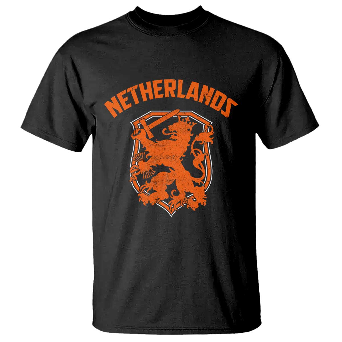 Netherlands Dutch Republic Lion Vintage Holland Crest T Shirt TS11 Black Print Your Wear