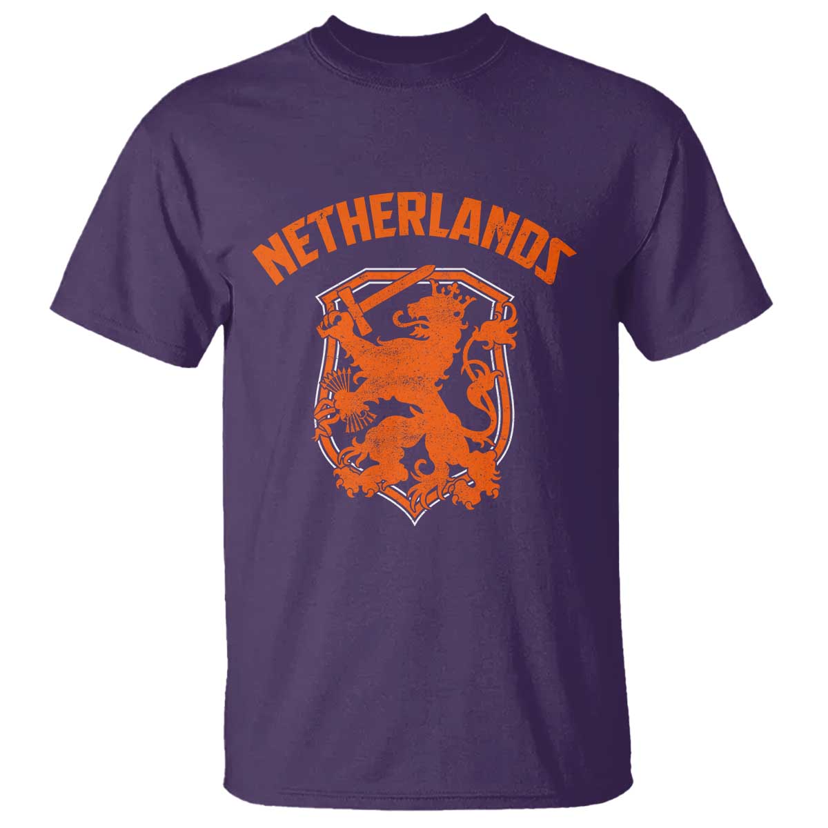 Netherlands Dutch Republic Lion Vintage Holland Crest T Shirt TS11 Purple Print Your Wear