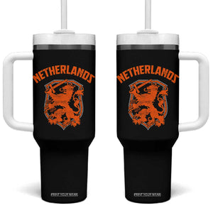 Netherlands Dutch Republic Lion Vintage Holland Crest Tumbler With Handle TS11 One Size: 40 oz Black Print Your Wear