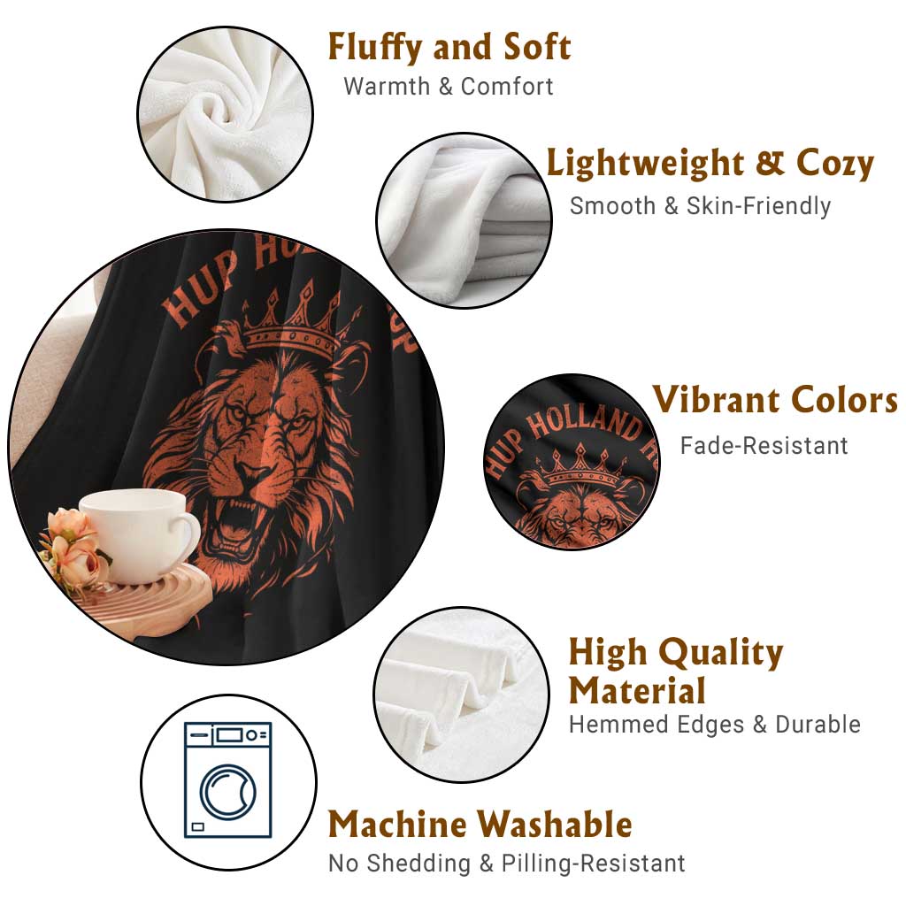 Hup Holland Hup Dutch Orange Lion Netherlands Heritage Throw Blanket TS11 Print Your Wear