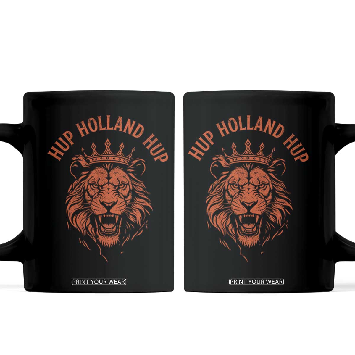 Hup Holland Hup Dutch Orange Lion Netherlands Heritage Coffee Mug TS11 Black Print Your Wear
