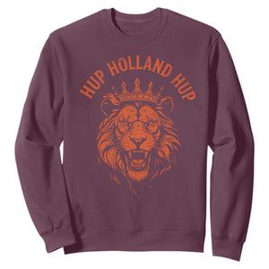 Hup Holland Hup Dutch Orange Lion Netherlands Heritage Sweatshirt TS11 Maroon Print Your Wear