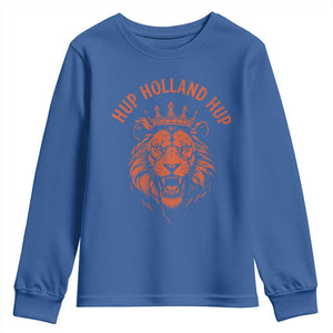 Hup Holland Hup Dutch Orange Lion Netherlands Heritage Youth Sweatshirt TS11 Royal Blue Print Your Wear