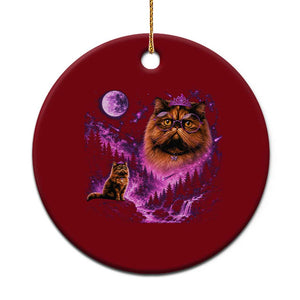 Princess Cat Howling To The Moon Vintage 90s Nature Ceramic Ornament TS11 1pc Red Print Your Wear