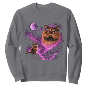 Princess Cat Howling To The Moon Vintage 90s Nature Sweatshirt TS11 Charcoal Print Your Wear