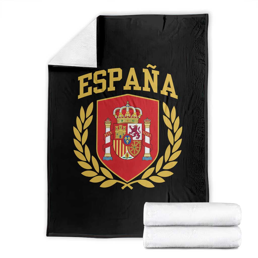 Espana Escudo Retro Spain Coat of Arms Español Throw Blanket TS11 Black Print Your Wear