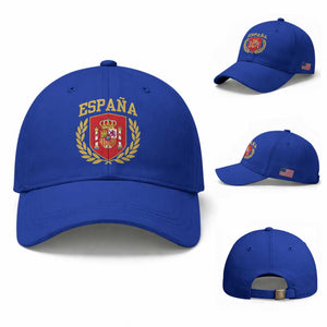 Espana Escudo Retro Spain Coat of Arms Español Baseball Cap TS11 Baseball Cap Universal Fit Royal Blue Print Your Wear
