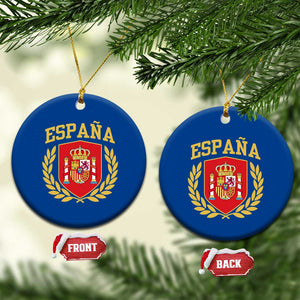 Espana Escudo Retro Spain Coat of Arms Español Ceramic Ornament TS11 1pc Blue Print Your Wear