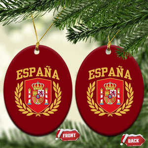 Espana Escudo Retro Spain Coat of Arms Español Ceramic Ornament TS11 Print Your Wear
