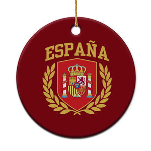 Espana Escudo Retro Spain Coat of Arms Español Ceramic Ornament TS11 1pc Red Print Your Wear