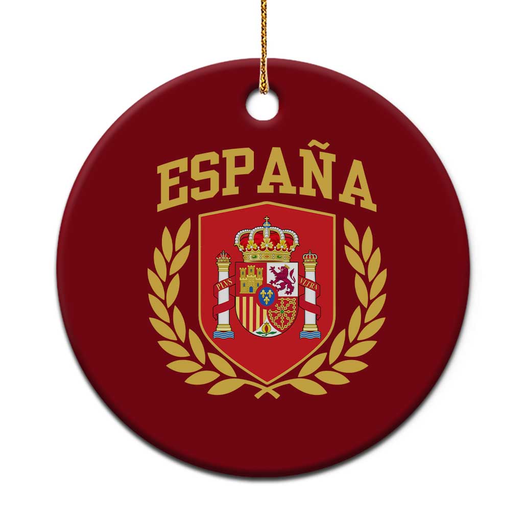 Espana Escudo Retro Spain Coat of Arms Español Ceramic Ornament TS11 1pc Red Print Your Wear
