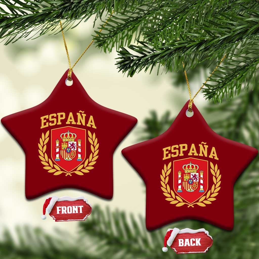 Espana Escudo Retro Spain Coat of Arms Español Ceramic Ornament TS11 Print Your Wear