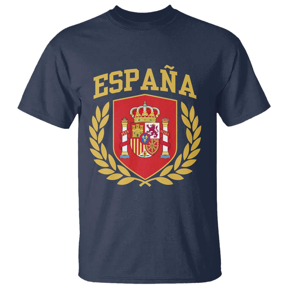 Espana Escudo Retro Spain Coat of Arms Español T Shirt TS11 Navy Print Your Wear