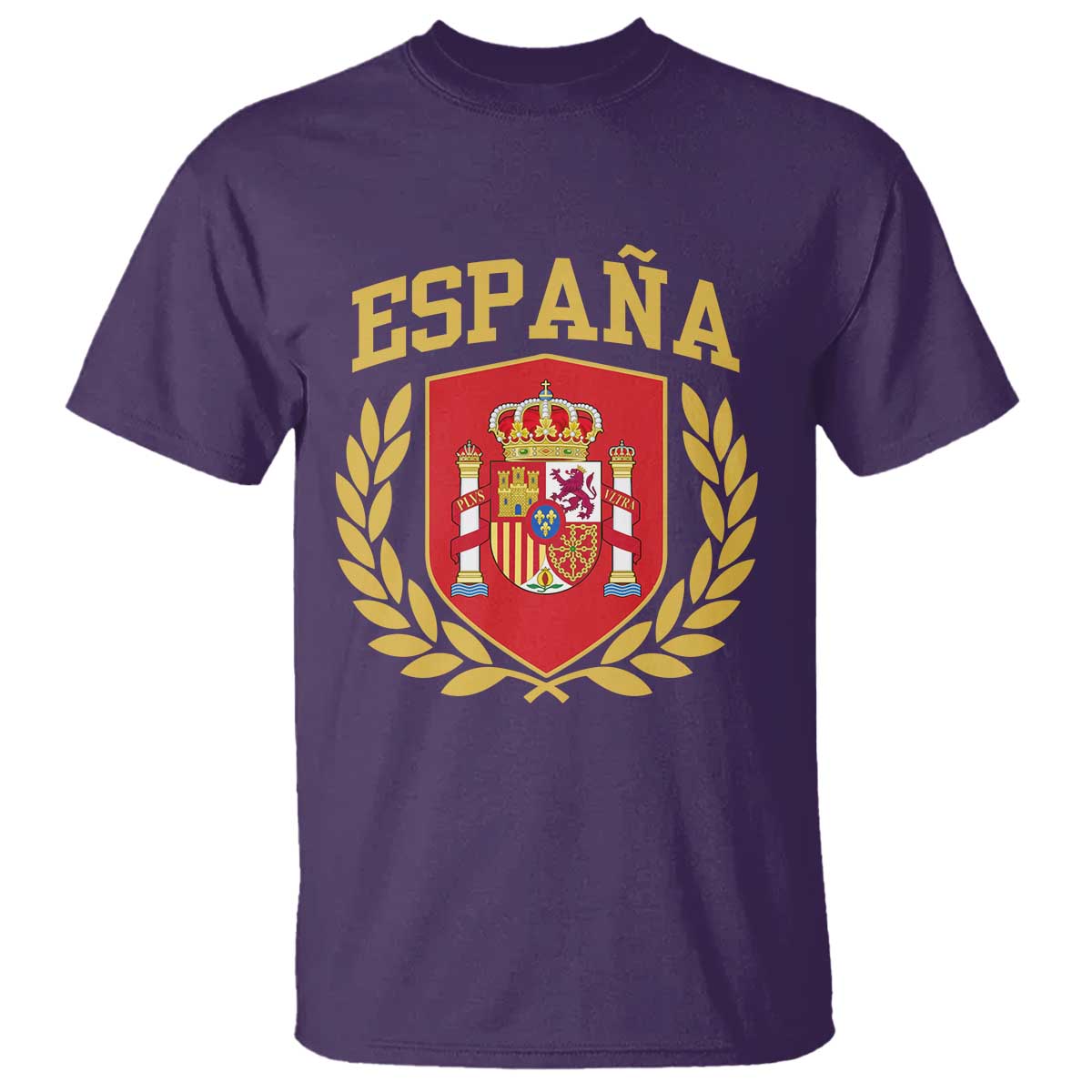 Espana Escudo Retro Spain Coat of Arms Español T Shirt TS11 Purple Print Your Wear