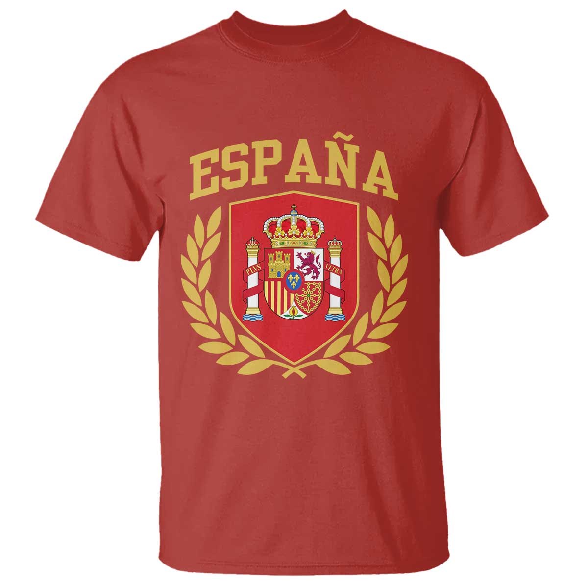 Espana Escudo Retro Spain Coat of Arms Español T Shirt TS11 Red Print Your Wear