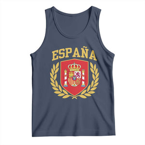 Espana Escudo Retro Spain Coat of Arms Español Tank Top TS11 Navy Print Your Wear
