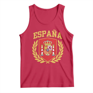 Espana Escudo Retro Spain Coat of Arms Español Tank Top TS11 Red Print Your Wear