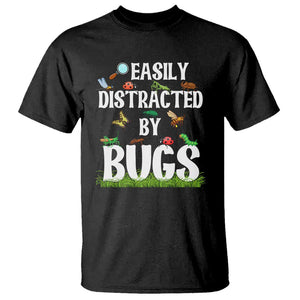 Funny Insects T Shirt Easily Distracted By Bugs Science School TS11 Black Print Your Wear