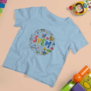 STEM Teacher T Shirt For Kid Science Technology Engineering Math School TS11 Light Blue Print Your Wear