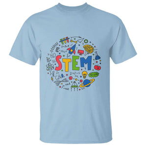 STEM Teacher T Shirt Science Technology Engineering Math School TS11 Light Blue Print Your Wear