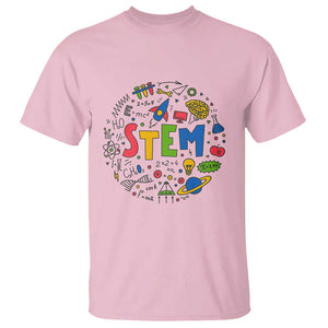 STEM Teacher T Shirt Science Technology Engineering Math School TS11 Light Pink Print Your Wear