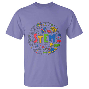 STEM Teacher T Shirt Science Technology Engineering Math School TS11 Violet Print Your Wear