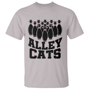 Funny Bowling T Shirt Alley Cats Bowler Player Pins Strike TS11 Ice Gray Print Your Wear