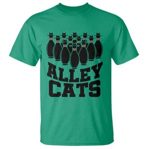 Funny Bowling T Shirt Alley Cats Bowler Player Pins Strike TS11 Irish Green Print Your Wear