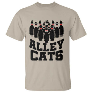 Funny Bowling T Shirt Alley Cats Bowler Player Pins Strike TS11 Sand Print Your Wear