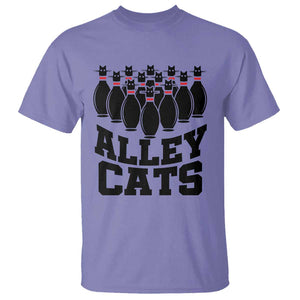 Funny Bowling T Shirt Alley Cats Bowler Player Pins Strike TS11 Violet Print Your Wear