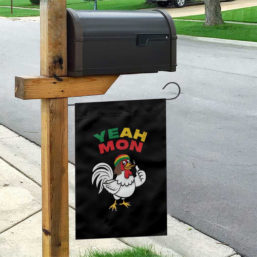 Jamaica Chicken Garden Flag Yeah Mon Jamaican Rastacap TS11 Print Your Wear